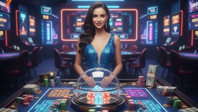 Responsible gaming illustration with a person balancing finances and entertainment